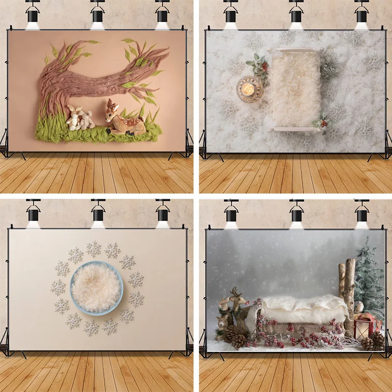 

SHUOZHIKE Neonatal Portrait Photography Background Flowers Swing Birthday Art Background Baby Photo Gallery Props BG-03