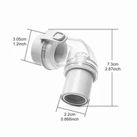 Coude pivotant 1/2 pièces, connecteur de décharge d'air silencieux pour masques faciaux AirFit F20 & F30 AirTouch F20, accessoires de remplacement 2