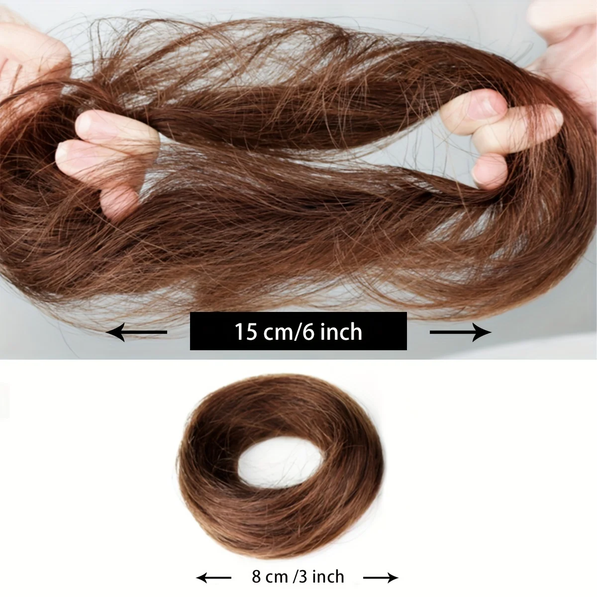 YYong Upgrade Your Look Instantly with 100% Brazilian Human Hair Bun Extensions-Soft & Comfortable to Wear!