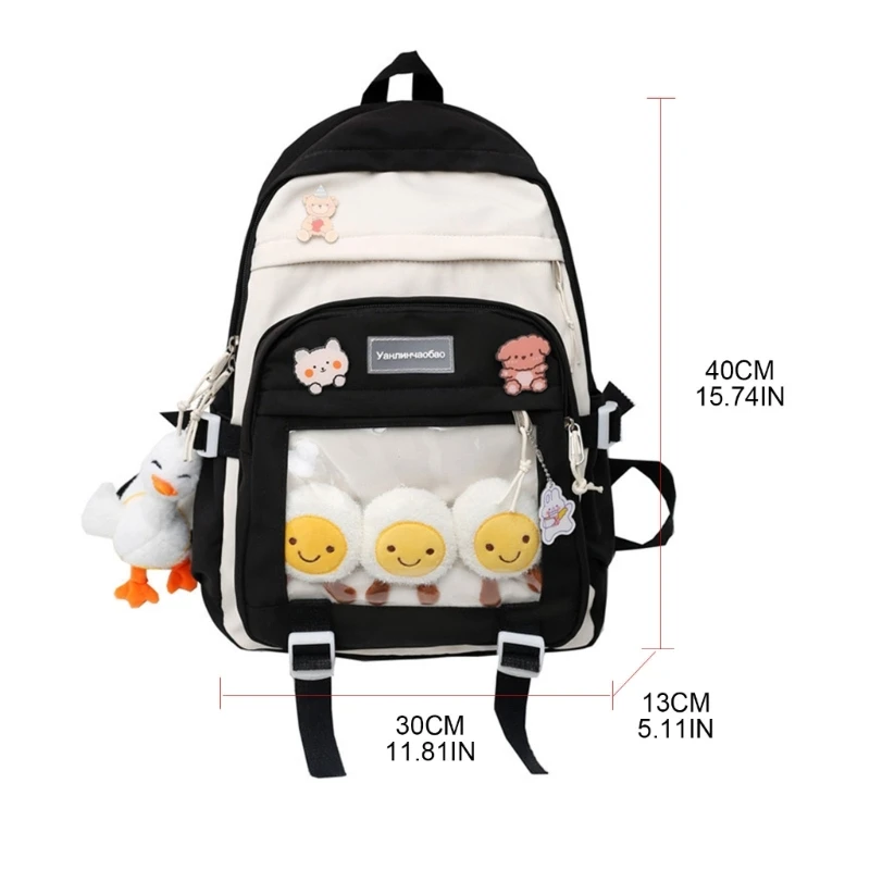 Fashion Nylon School Backpack Travel Laptop Bag Rucksack Casual Daypack School Bags for Student Bookbag