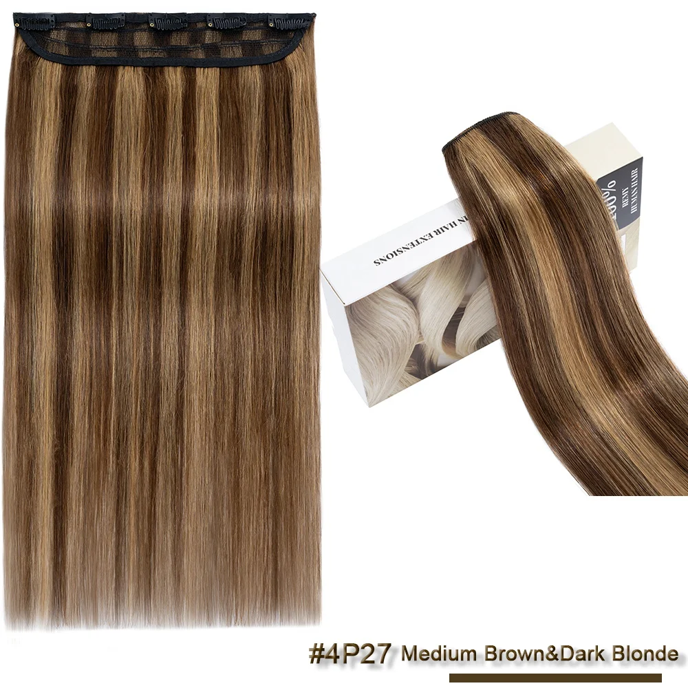 Sego 10 "-24" 3/4 Vollkopf clip in Haar verlängerung 1 Stück/5 Clips maschinell hergestellter remy natürliches menschliches Haar gerade Clip in Haar teilen – Detail 12