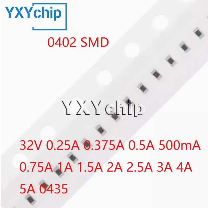 20pcs 0402 Smd Very Fast-acting Fuse 32v 0.25a 0.375a 0.5a 500ma 0.75a 1a 1.5a 2a 2.5a 3a 4a 5a 0435 Series, smd fuse