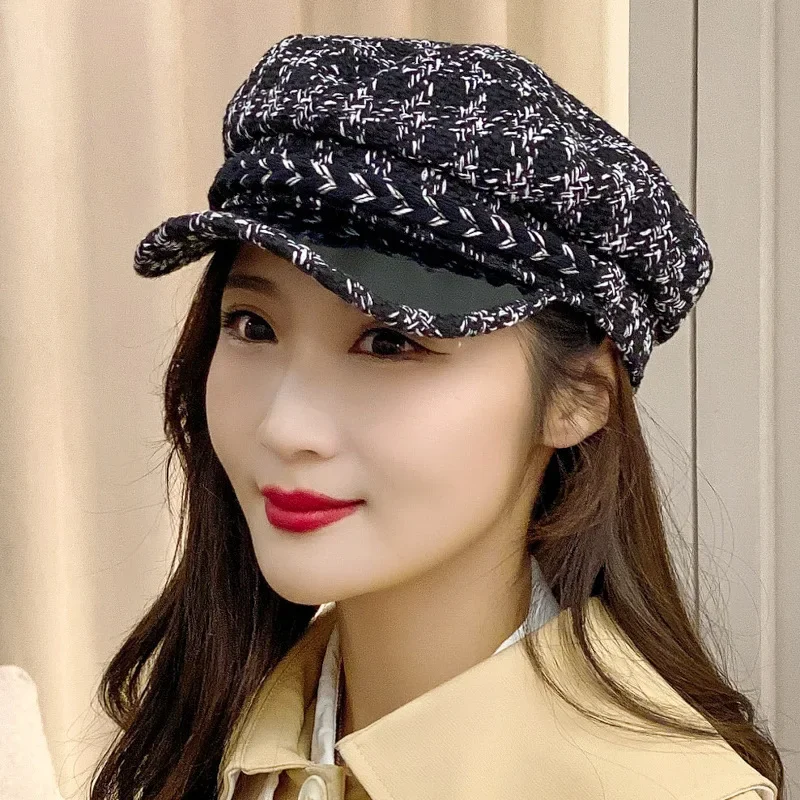 

Hat women's autumn and winter fashion beret Korean version casual retro cap autumn and winter new octagonal painter hat