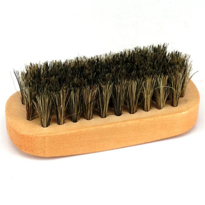 Pig Hair Shoe Shine Brushes With Horse Hair Bristles For Boots Shoes Care Cleaning Brush For Suede Nubuck Boot 6