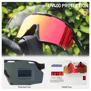 KAPVOE Cycling Glasses Polarized Mountain Bike Sunglasses MTB Sports Men Women Baseball Running Triathlon Golf Driving 5