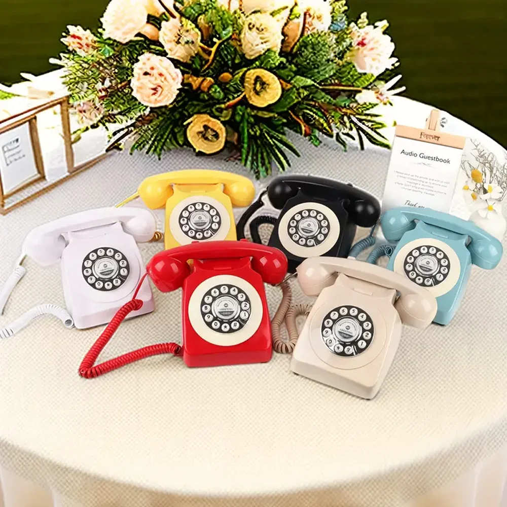 Audio Guestbook Phone Retro-Inspired Wedding Telephone Leave Cherished Audio Messages Perfect for Special Events DIY Guest Book