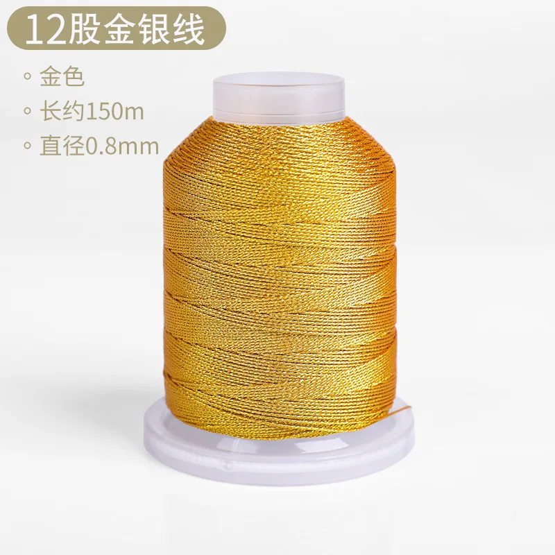 Gold and Silver Thread Braid DIY Beading Tassel Bracelet Material