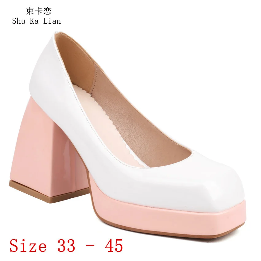 

9 CM High Heels Women Hot Sale Platform Pumps Gladiator High Heel Party Wedding Shoes Woman Small Plus Size 33 - 45