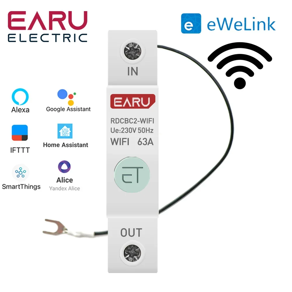 1P Din Rail Wifi Smart Energy Meter Consumo Energetico Kwh Meter Interruttore Di Circuito Timer Interruttore Relè Voltmetro Per Smart Home