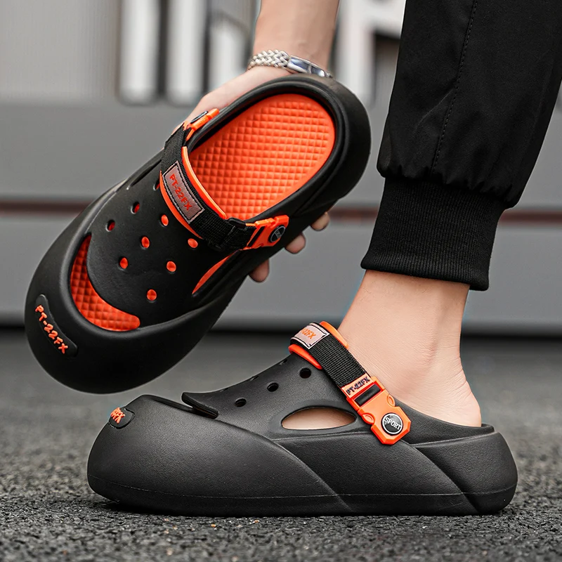 Men Platform Sandals Street Fashion Trend Slippers Outdoor Clogs Garden Shoes Beach Sandals Flip Flop Casual Slippers For Couple