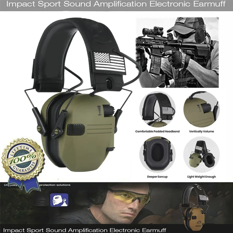 Electronic Earmuff for Razor Slim Ultra Low Profile Compact Design Adjustable Range Shooting Hunting Hearing Protection electronic earmuffs