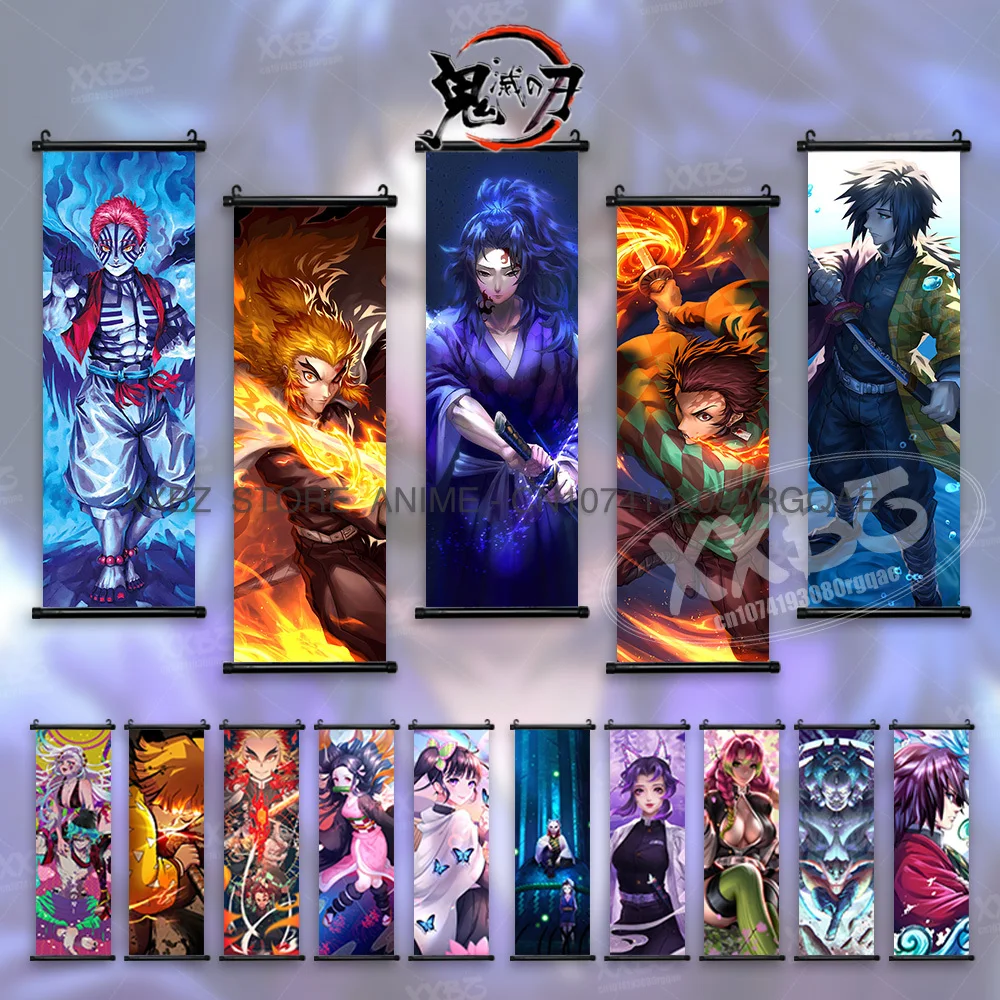 Dämonentöter rollen Bild Anime Kamado Tanjiro hängende Malerei Kamado Nezuko Home Decor Azuma Zenitsu dekorative Poster