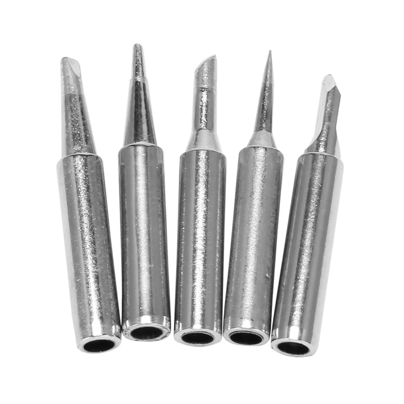 

5Pcs Horseshoe Type, General Tip Type, Knife Type Straight Extra-Sharp Soldering Iron Tips For 936 Soldering Station