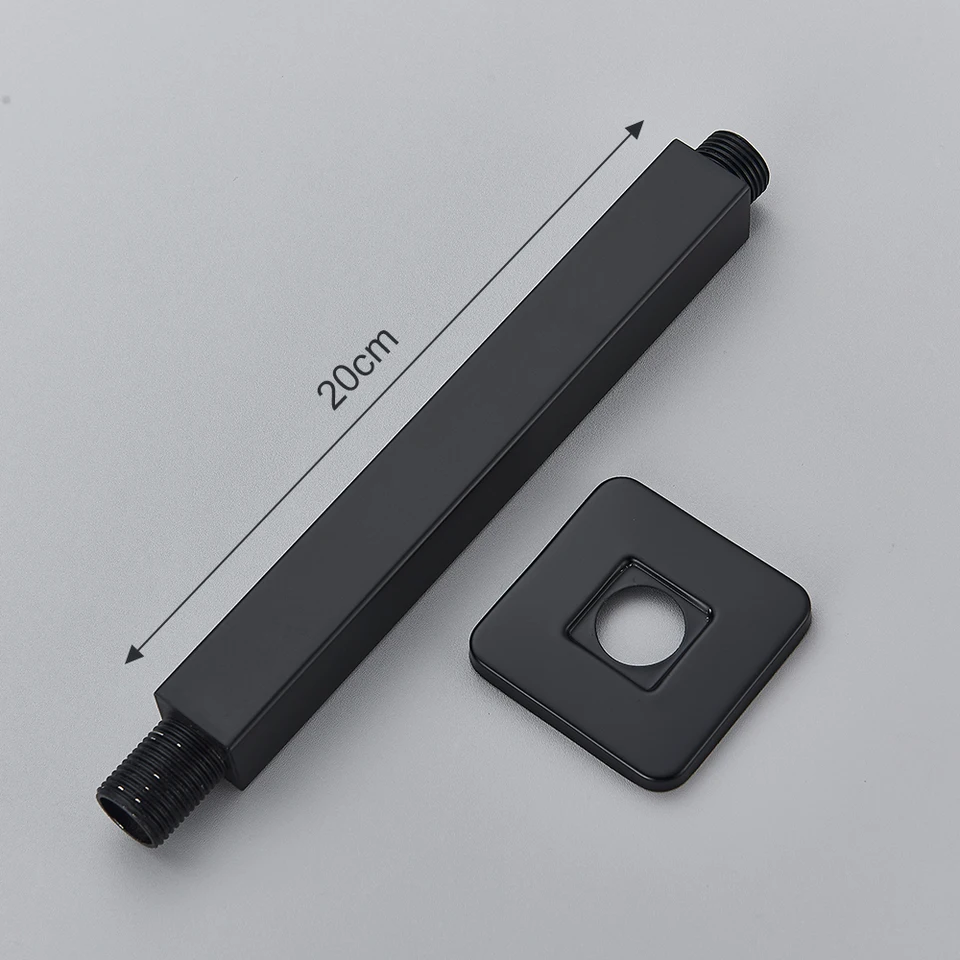 Braccio Doccia Cromato 37cm - Supporto Parete In Acciaio Inox Per Soffione Fisso E Doccia Pioggia - Foto 5