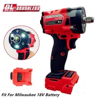 Brushless Impac Wrench 500N.m Electric Driver 1/2" Repair Cordless Screwdriver 4 Gears Power Tools for Milwaukee 18V Battery 1