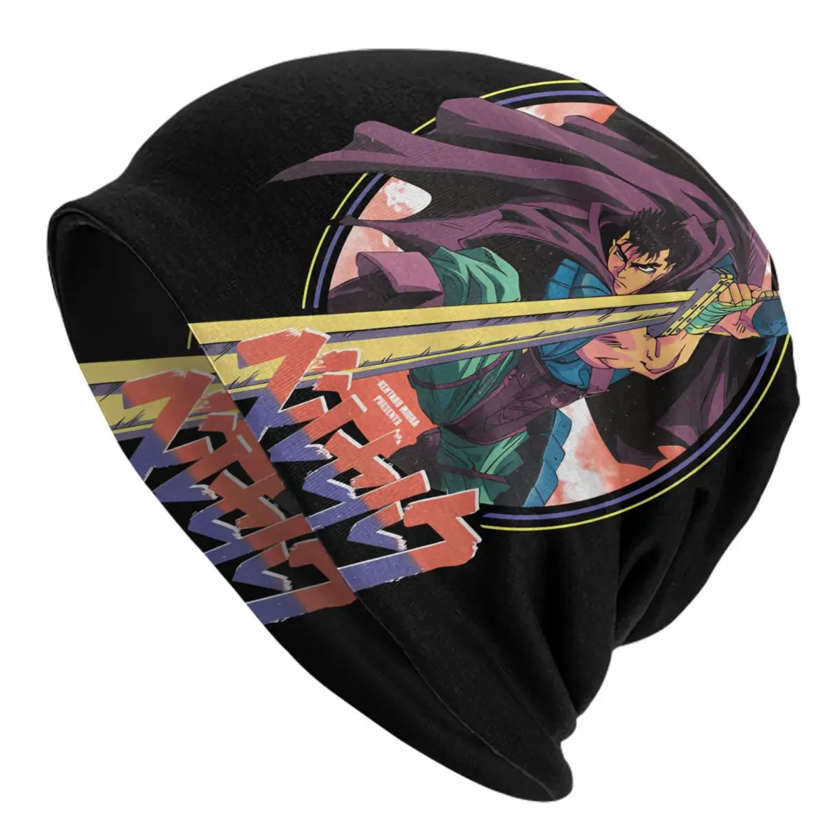

Vintage Thin Skullies Beanies Fashion Caps For Men Women Berserk Anime Ski Caps Bonnet Hats