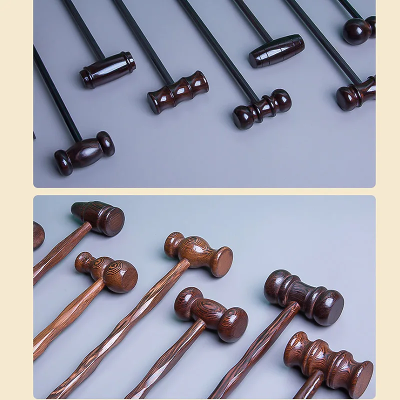 Wooden Meridian Massage Hammer Chinese Hitting Meridian Massage Body Relax Neck Shoulder Back Tool Massage Hammer Stick