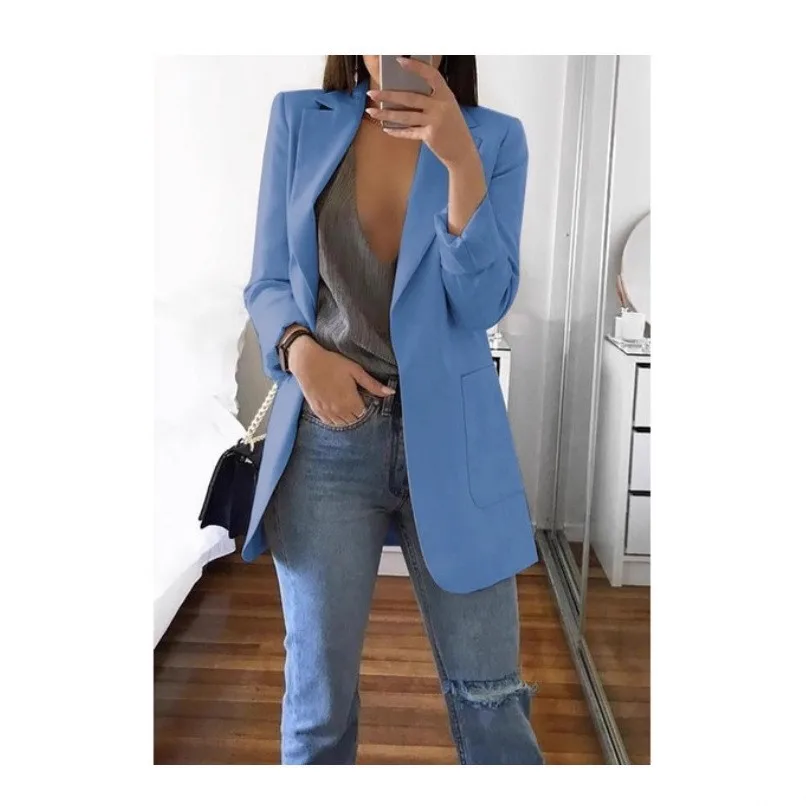 Frauen Europäische Amerikanische Mode Casual Polo Neck Slim Fit Strickjacke Frühling Herbst Temperament Mantel 2025 – Detail 10