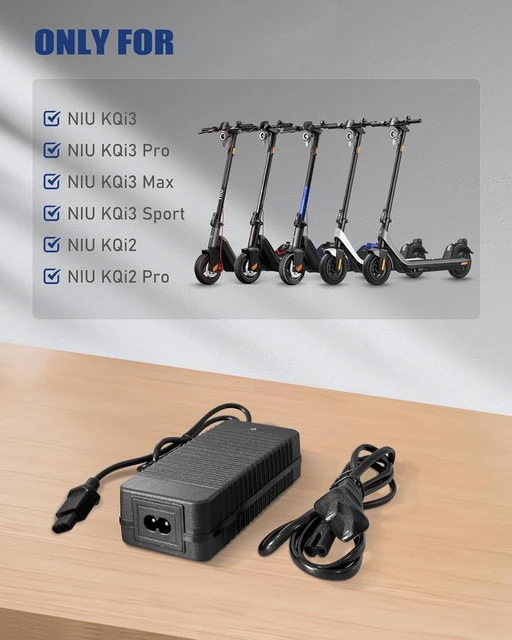 53.5V 2A Charger for NIU KQi Air/KQi3/KQi3 Pro/KQi3 Max/KQi3  Sport/KQi2/KQi2 Pro, 46.8V Battery Charger for NIU Electric Scooter -  AliExpress