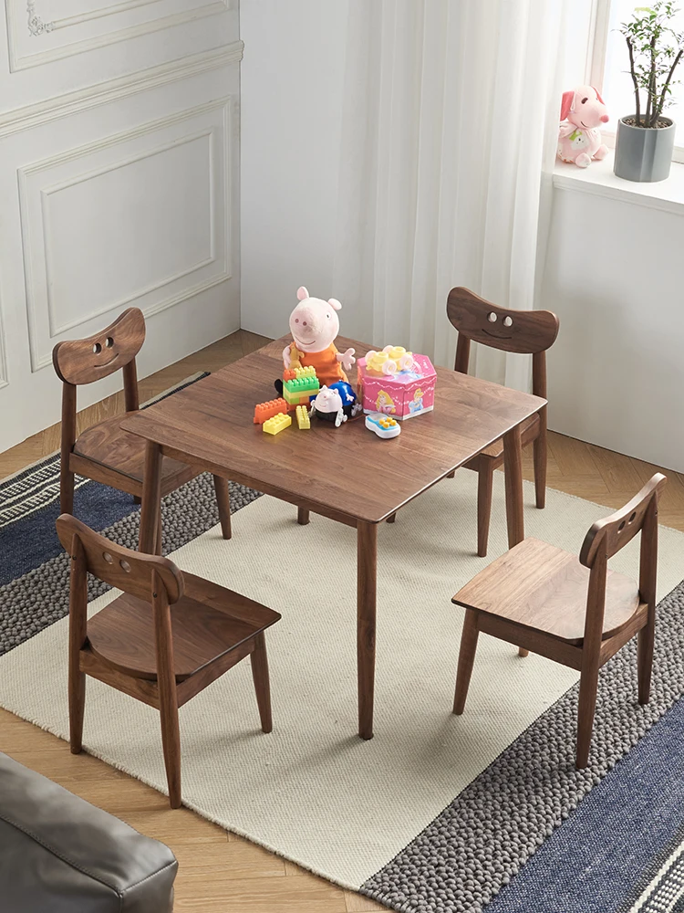 

Kindergarten solid wood table, children's early education chair, study Xi table, children's toy table, reading area,
