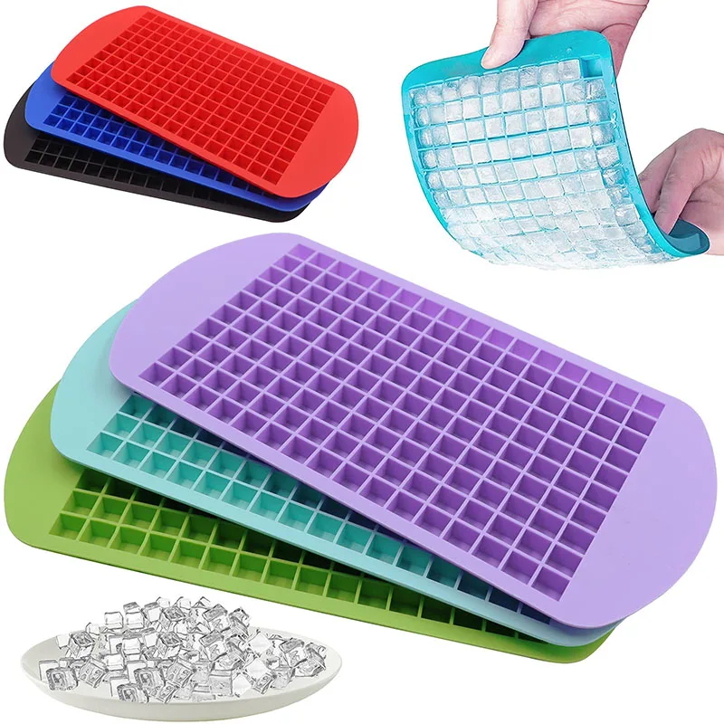 Ice Cube Mold 160 Crushed Silicone Mini Easy Release Small Flexible Stackable Durable BPA Free