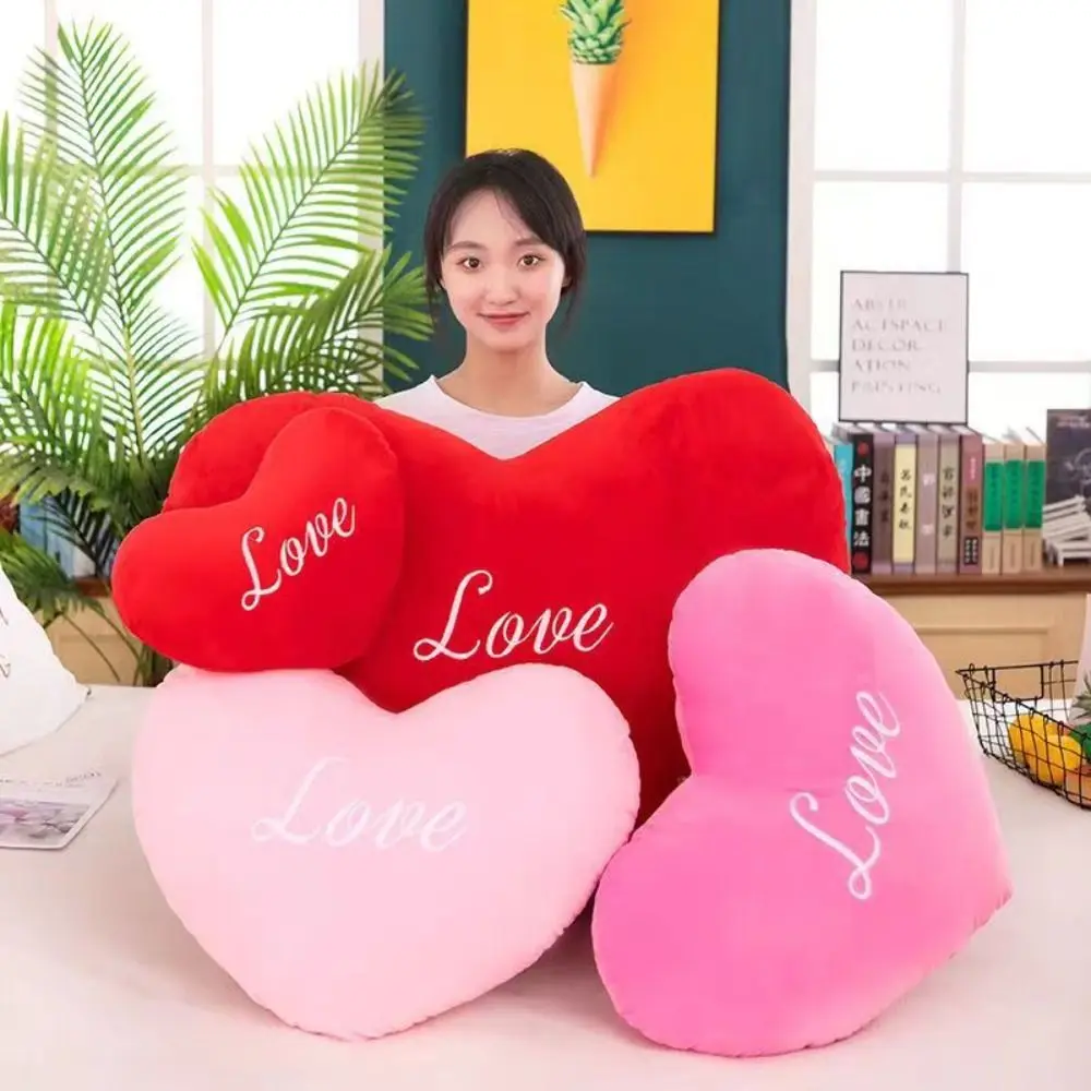 Soft Heart Plush Toys Soft Pillow PP Cotton Stuffed Pillow Kawaii Lovely Gift for Birthday Valentines Day Decorative Home Decor 2