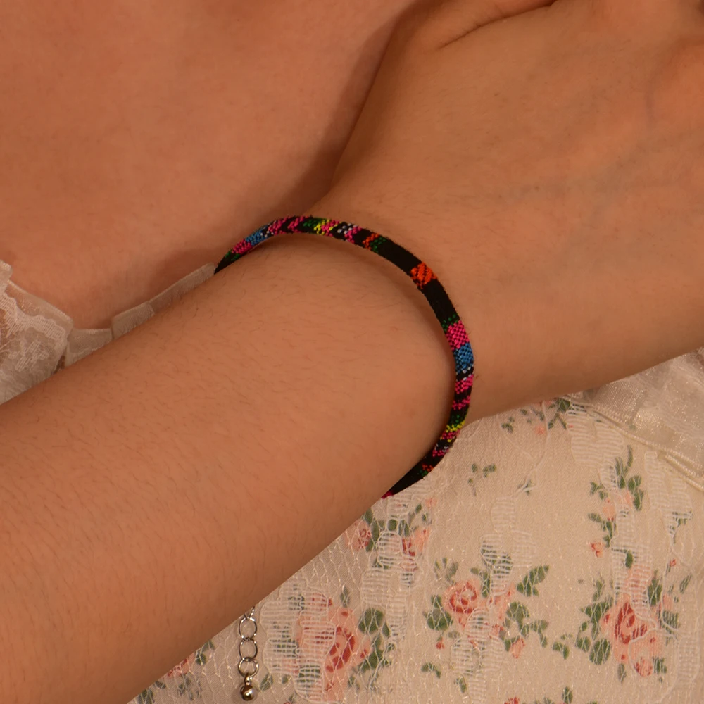 Pure Hand Braided Bracelet For Women Delicate Small Ethnic Ladies Wrist Accessories Jewelry Direct leather braided bracelet braided rope bracelet cloth braided bracelet