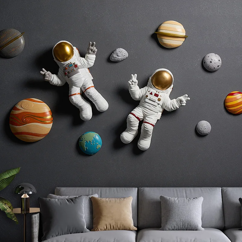 

[MGT] Europe originality Space astronaut Resin modern Home Hotel Wall Hanging Art Decoration decoration craft ornaments statue
