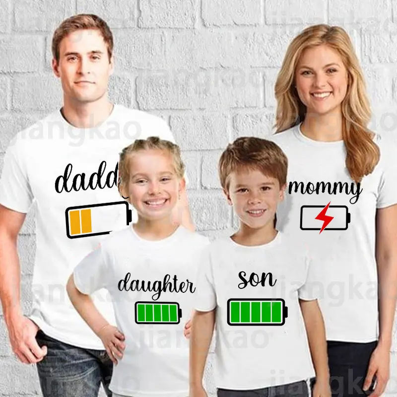 

Family Matching Clothes Funny Dad Mom Daughter Son Short Sleeve Tshirt for Daddy Mommy and Me Baby Girl Boy Clothing T Shirt Top