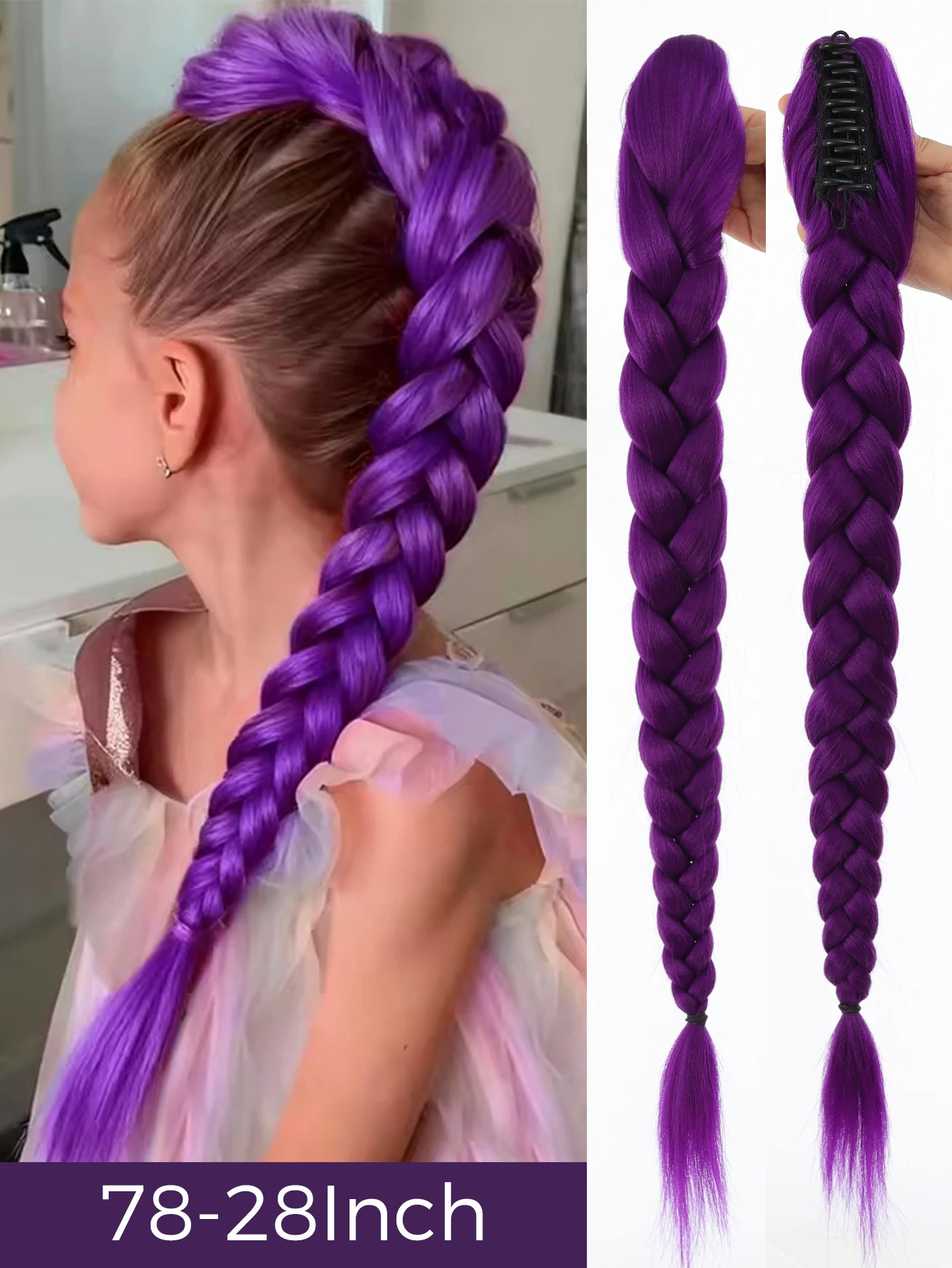 long braid laid out fully