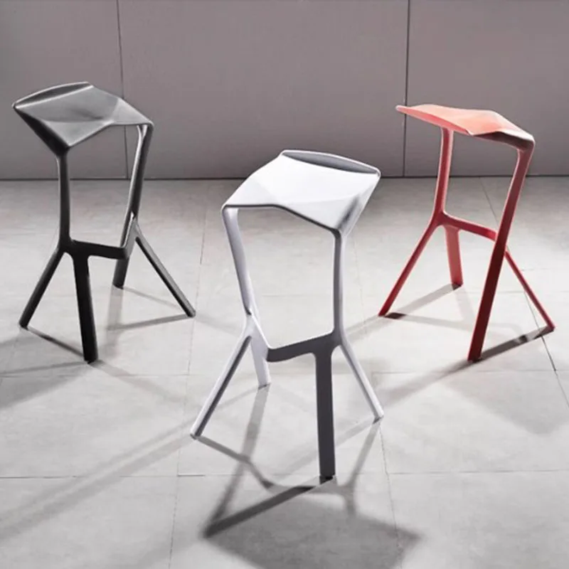 Minimalistic Lounge Bar Chair Modern Design High Nordic Salon Bar Stool Reception Set Of 2 sillas para barra de cocina Furniture