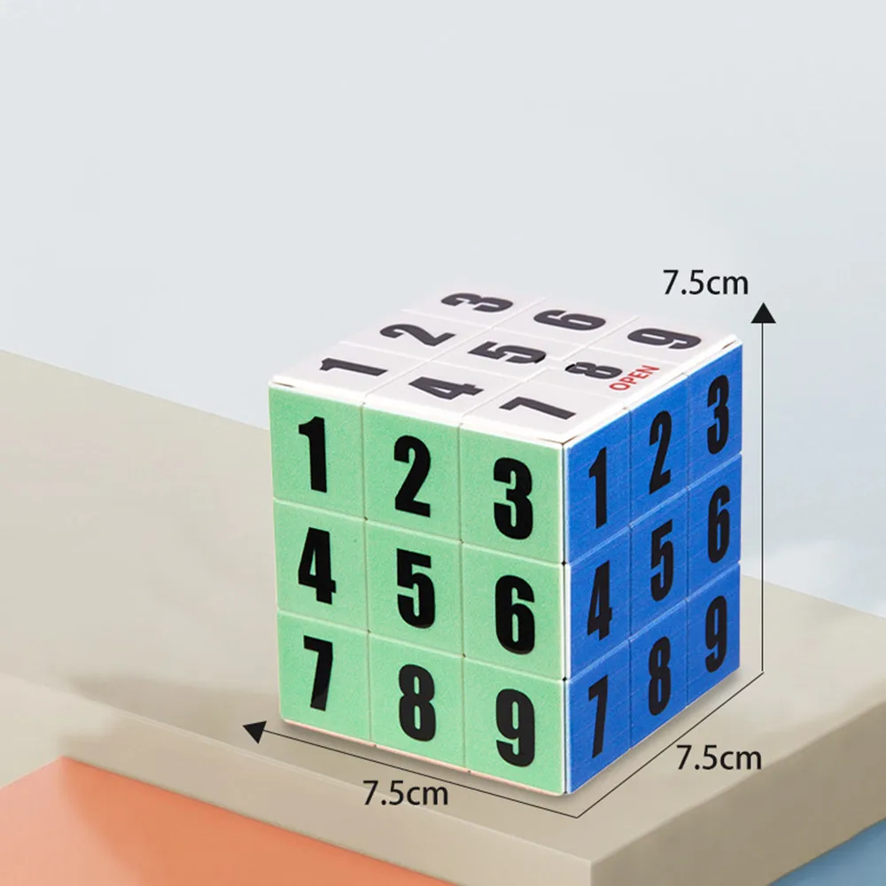 New 3D Magic Cubes 3x3x3 Number Sliding Block Educational Toy Educational Puzzle Toys For Kids Childre Gifts 3