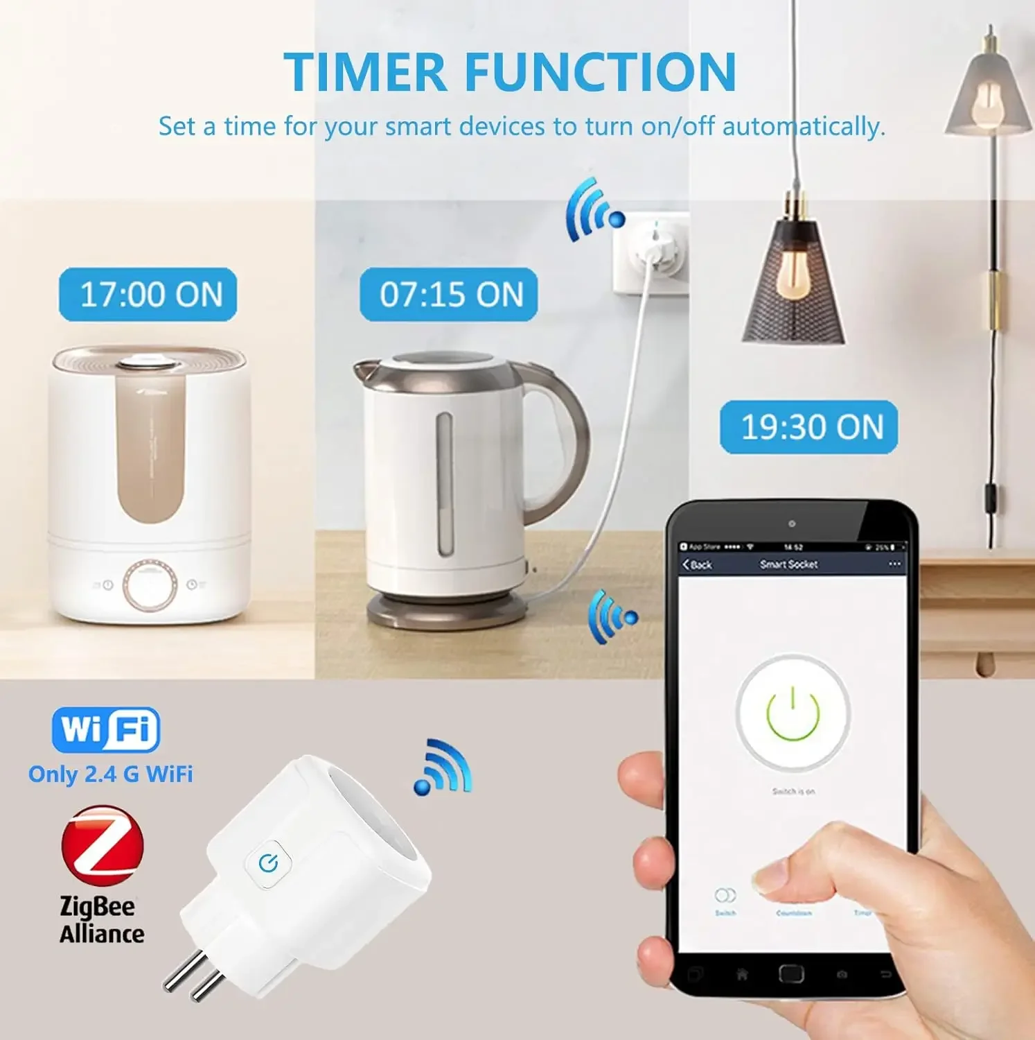 ZigBee Smart Plug with Power Monitoring and Voice Control