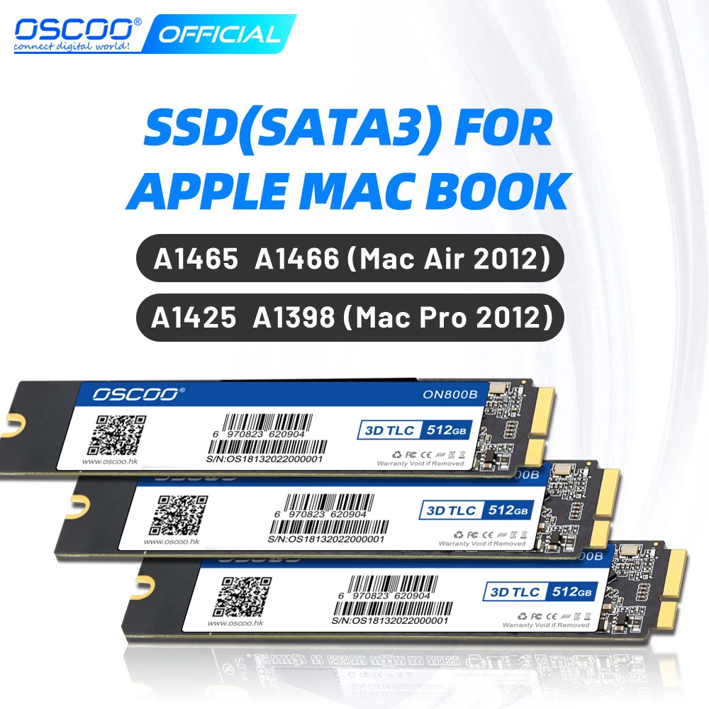 Oscoo Mac Ssd Per 2012 Macbook Air A1465 A1466 Macbook Pro A1398 A1425 Ssd M2 Disco Rigido 128Gb 256Gb 512Gb 1Tb