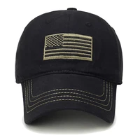 New Fashion Classic Unisex American Flag Embroidered Pattern Cotton Adjustable Baseball Cap 2