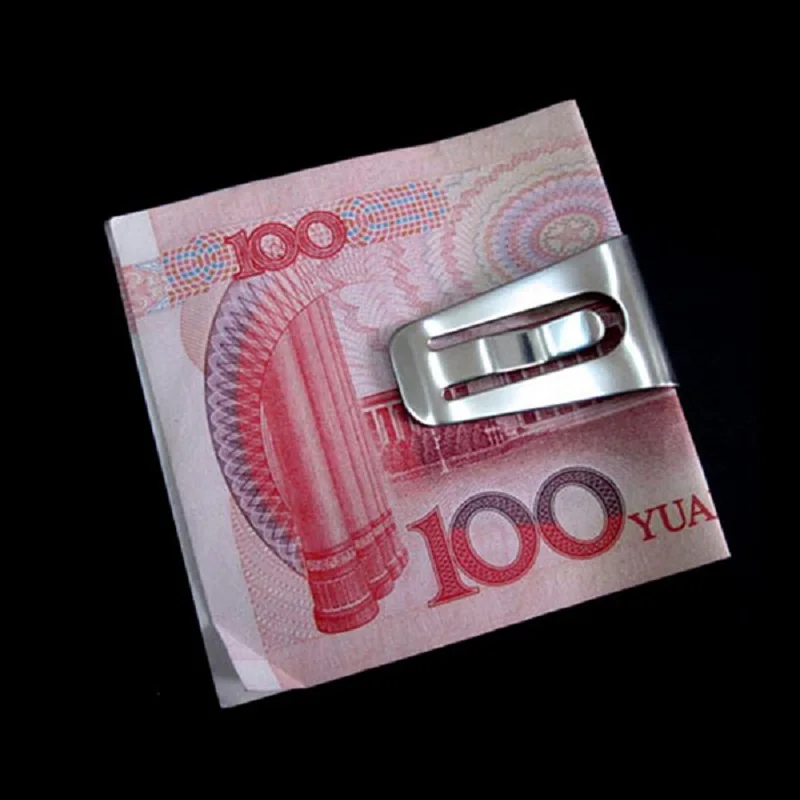 Durable Slim Money Wallet Clip Clamp Card Stainless Steel Credit Business Card Holder Stainless Steel Brass Bill Clip Clamp New