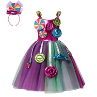 Robe Tutu arc-en-ciel pour filles, crème glacée douce, thème bonbon, fête d'anniversaire, carnaval, Costume pour enfants, tenues de mariage 6