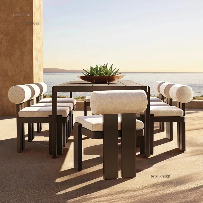 Courtyard Outdoor Sofas Solid Wood Single Double Waterproof Sun Protection Garden Chairs Home Villa Homestay Outdoor Furniture Z