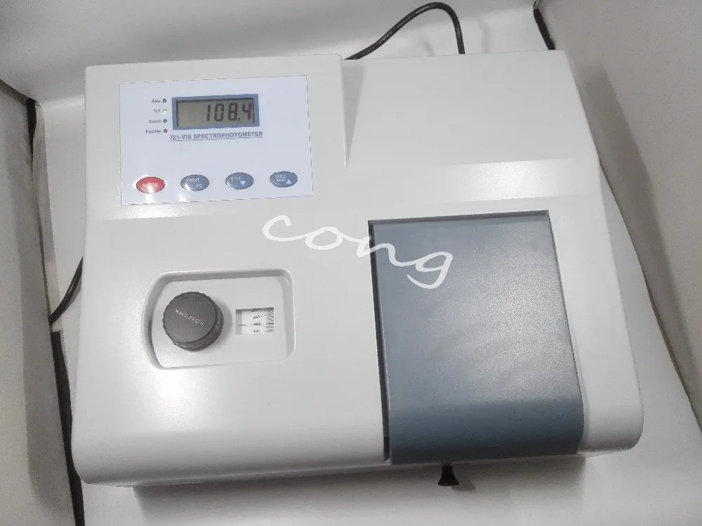 VIS-721 Visible Spectrophotometer 350–1020nm Digital Optical Laboratory Analysis Instrument detail image 4