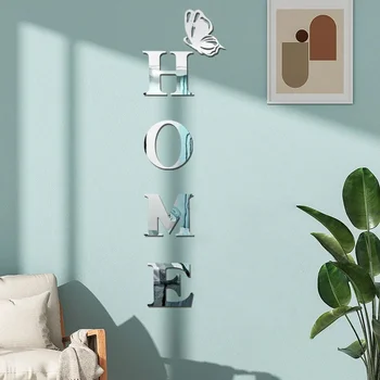 3D Home Mirror Wall Sticker 1