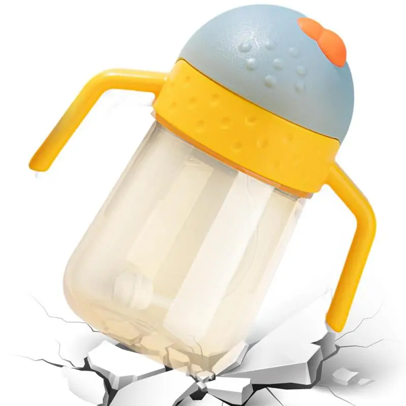 

Кружка для обучения питьевой воды Детская кружка для обучения питьевой воды с ручкой и соломинкой Герметичная Кружка для питьевой воды мягкий носик без протекания