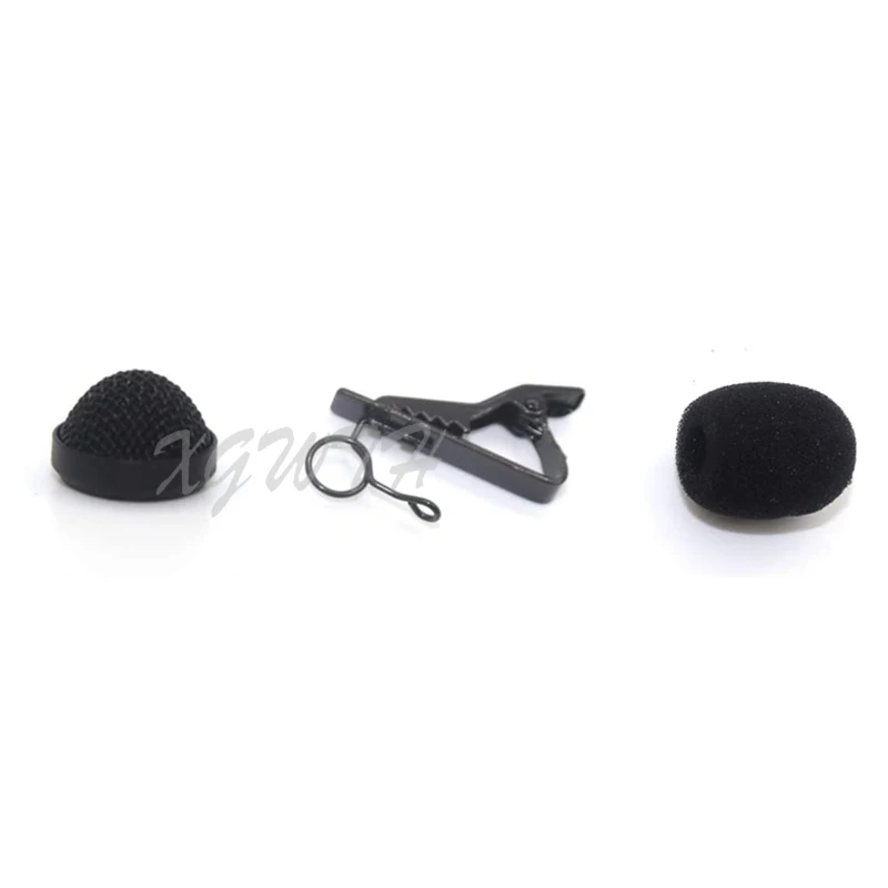 microfone de lapela preto para sennheiser microfone sem fio sistema de microfone condensador omnidirecional