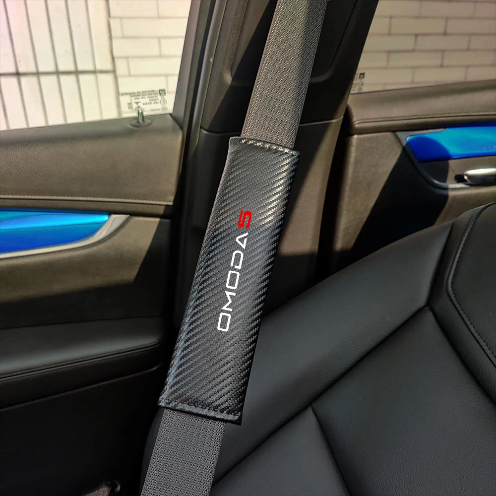 Carbon Fiber Car Seat Belt Covers Shoulder Protector Cushion Pads For Chery OMODA 5 C5 S5 S5GT FX Car Accessories