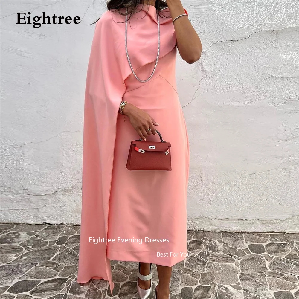 

Eightree Formal Evening Dresseses Pink Long Abendkleider Dubai Tea Length Vestidos De Fiesta Elegantes Para Mujer 2023