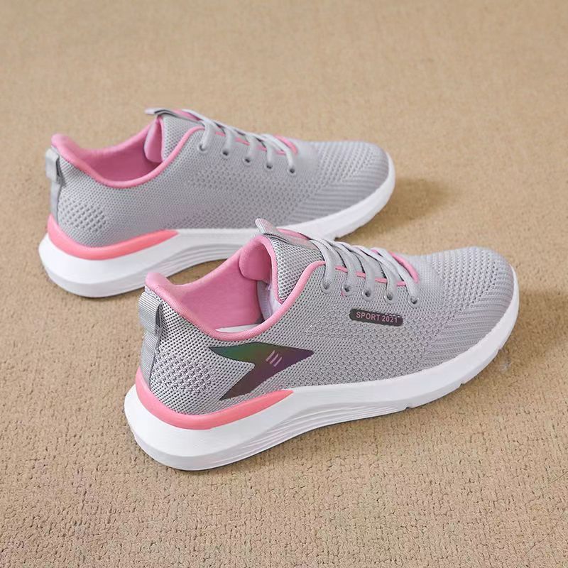 New mesh sports shoes for women, non slip women's shoes, versatile, lightweight, soft soled, breathable, casual running shoes