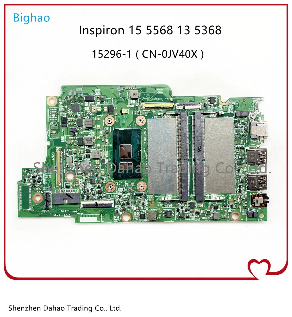 

Материнская плата для ноутбука Dell Inspiron 15 5568 13 5368 с i3-6100U i7-7500U CPU 15296-1 JV40X 0JV40X