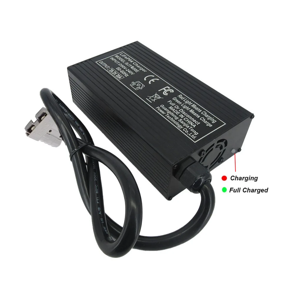 24V 20A LiFePO4 バッテリー急速充電器 8S 29.2V 24 ボルト 50AH 100AH