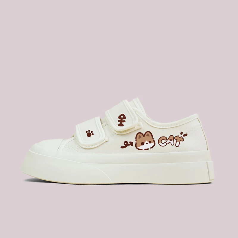 Japanese Cute Lolita White Shoes Women's Thick Sole Versatile Casual Single Shoes Student Round Head Canvas Shoes