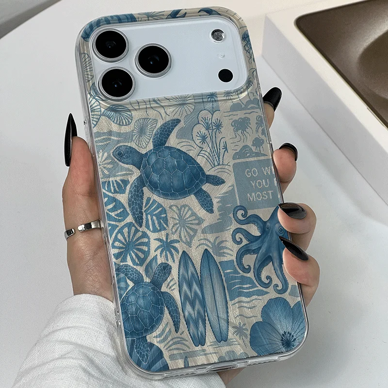 Pink Wave Background Hawaiian Phone Case Cover