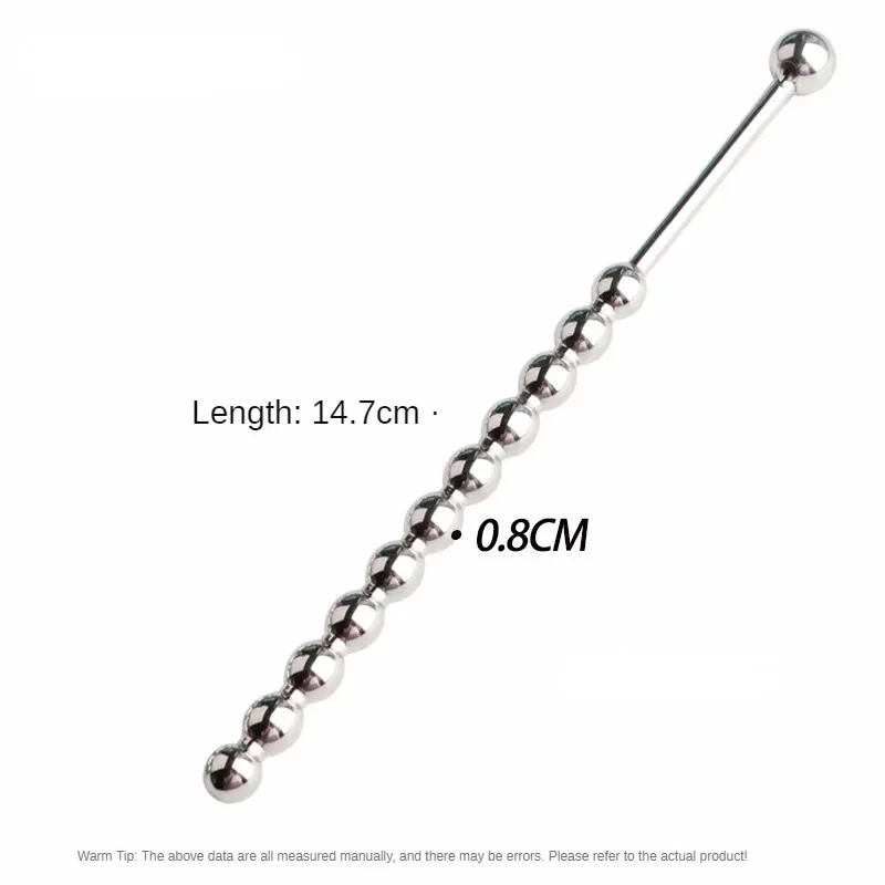 Gourd shape Metal Beads Penis Plug Stainless Steel Urethral Catheter Urethra Dilation Sounding Sex Toy Beaded Insert Rods